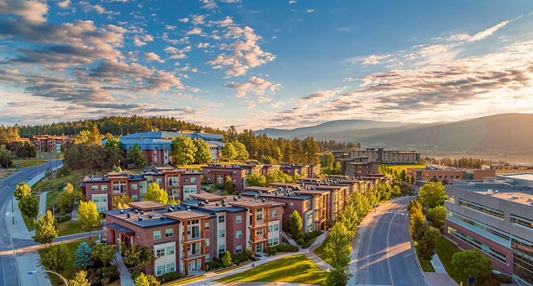 Aerial view of UBC Okanagan